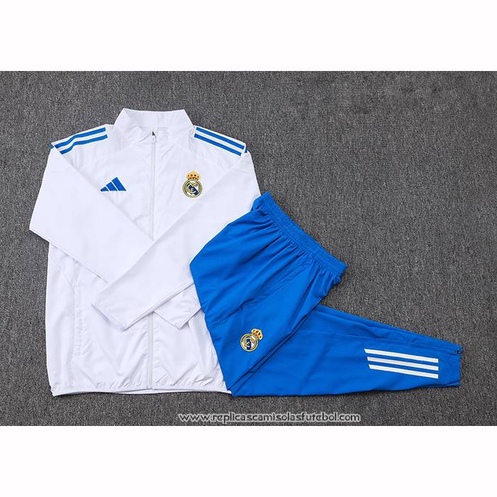 Chandal de Corta-vento do Real Madrid 2025-2026 Branco